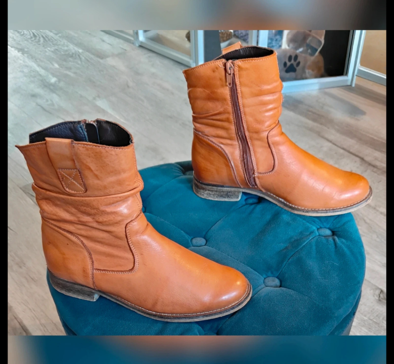 Botines de cuero Cellini color coñac/marrón claro talla 37 – photo 2